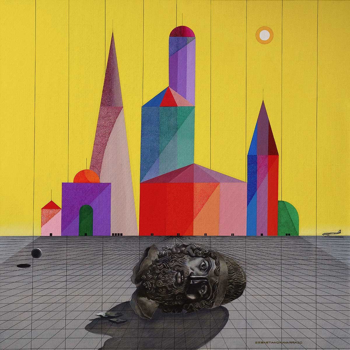 iBronzidiRiace / theRiaceBronzes They had their hero’s and their idol’s... but the CATASTROPHE obligate them to escape... abandoning the ‘CITY OF SILENCE’ Acrylic on Canvas 80x80x04 cm 2019 iBronzidiRiace / theRiaceBronzes They had their hero’s and their idol’s... but the CATASTROPHE obligate them to escape... abandoning the ‘CITY OF SILENCE’ Acrylic on Canvas 80x80x04 cm 2019