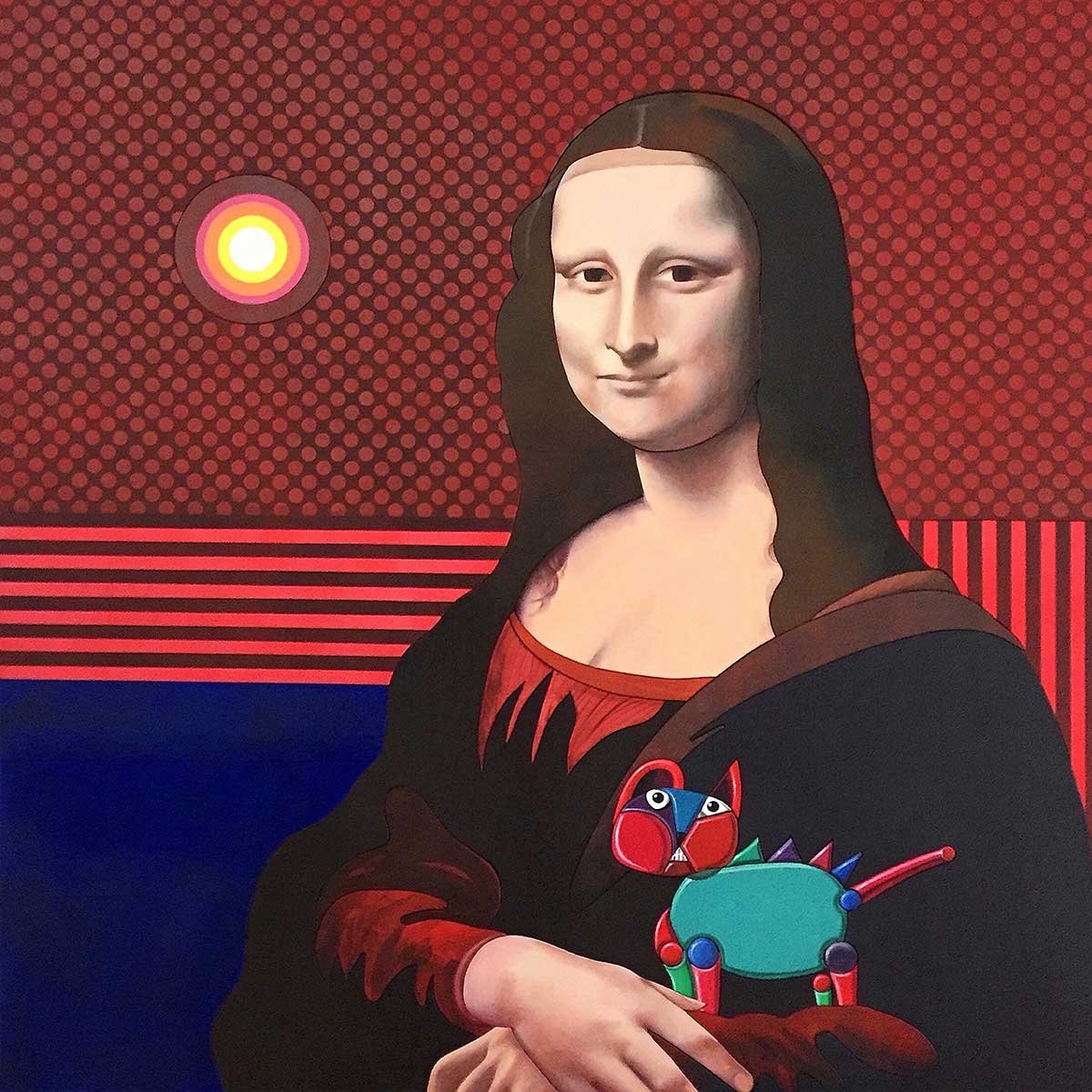Aldrin Glielo Portó Dalla Luna (Leonardo da Vinci – 1503 – La Gioconda / Monna Lisa Acrylic on Plywood panel 120x120x6 cm 2015 Aldrin Glielo Portó Dalla Luna (Leonardo da Vinci – 1503 – La Gioconda / Monna Lisa Acrylic on Plywood panel 120x120x6 cm 2015