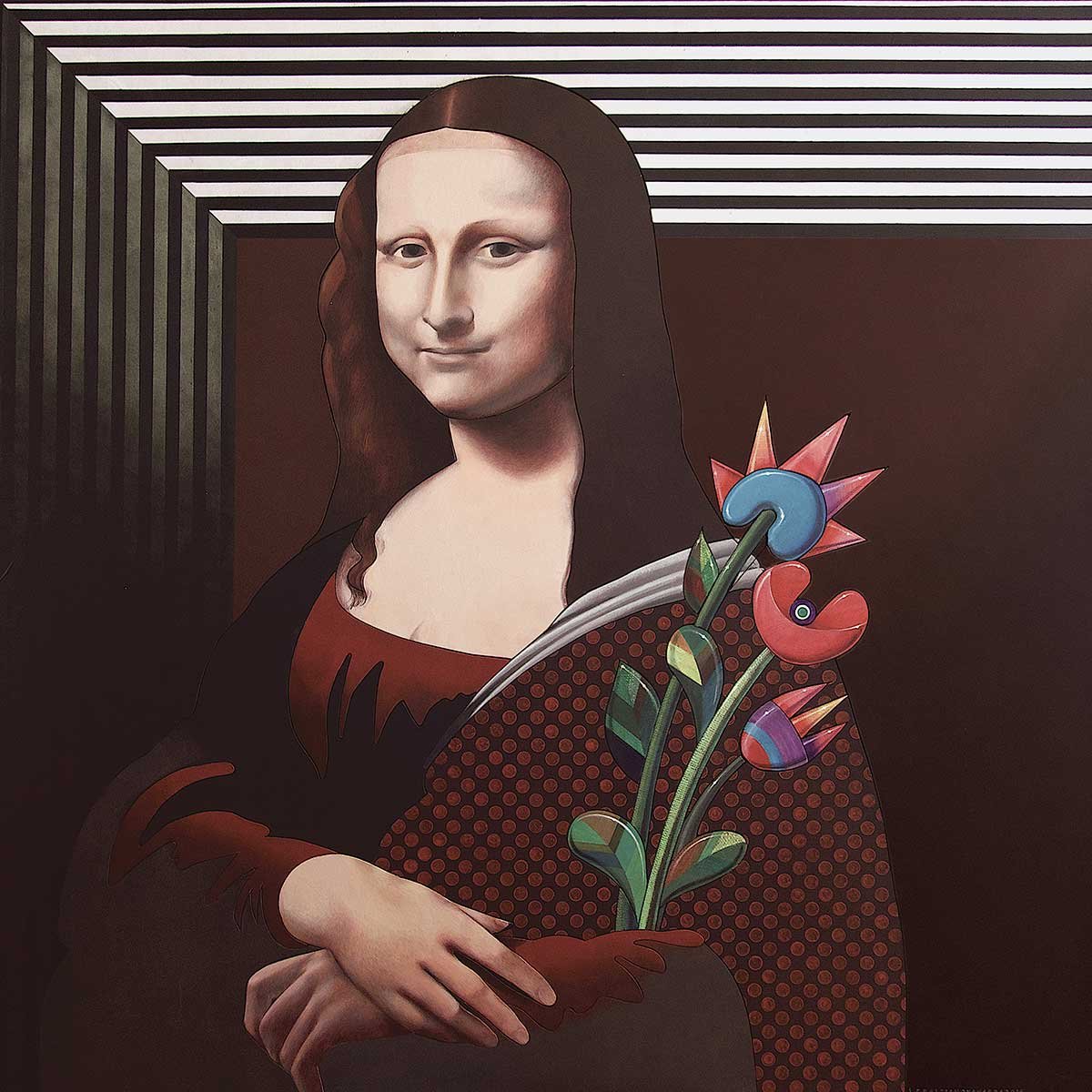 Bouquet2000 (Leonardo Da Vinci – 1503 – La Giocanda / Monna Lisa) Acrylic on Plywood panel 120x120x6 cm 2016 Bouquet2000 (Leonardo Da Vinci – 1503 – La Giocanda / Monna Lisa) Acrylic on Plywood panel 120x120x6 cm 2016