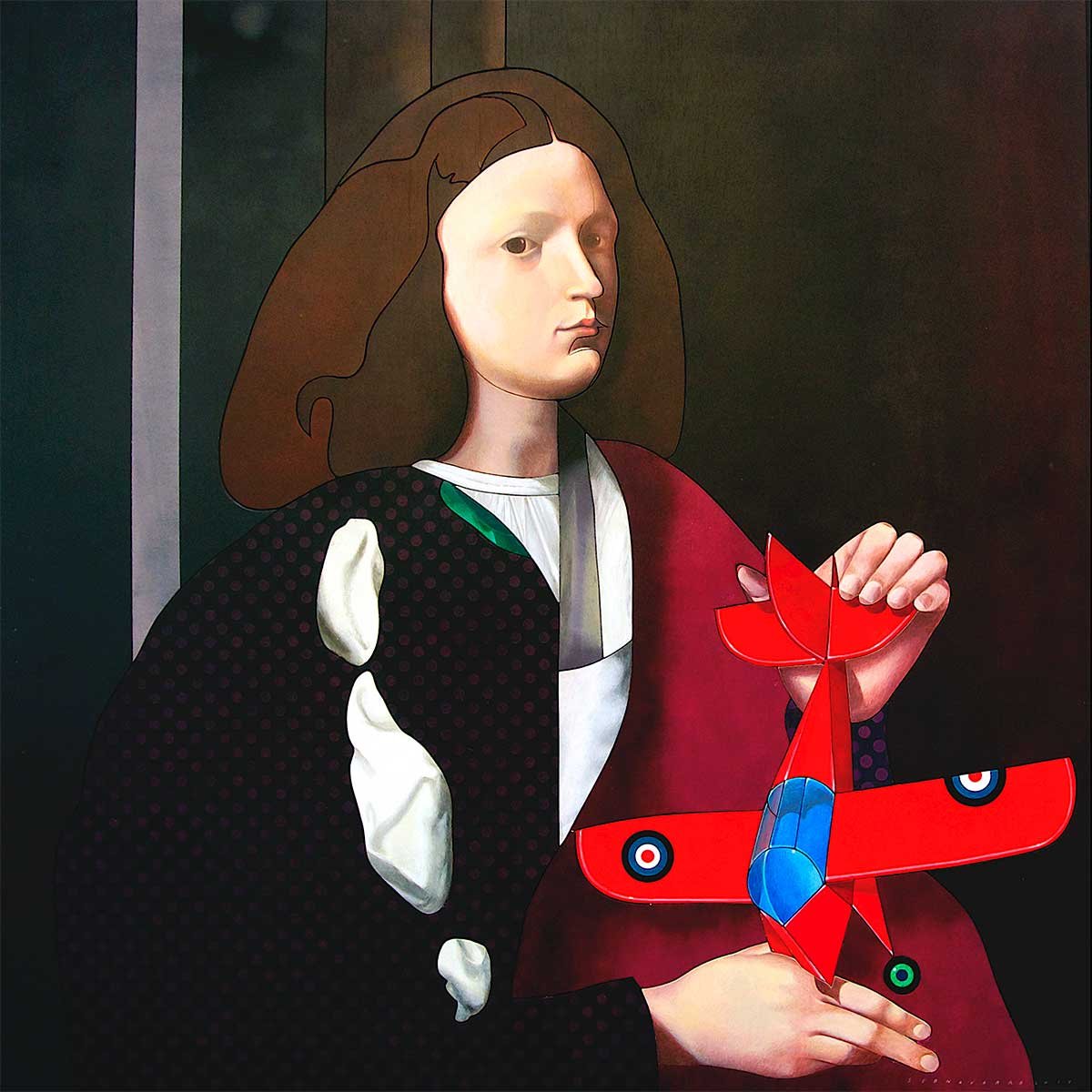 Proud, a Stupendous Design (Giorgione – 1502 – Portrait of Francesco Maria della Rovere) Acrylic on Plywood panel 120x120x6 cm 2013 Proud, a Stupendous Design (Giorgione – 1502 – Portrait of Francesco Maria della Rovere) Acrylic on Plywood panel 120x120x6 cm 2013
