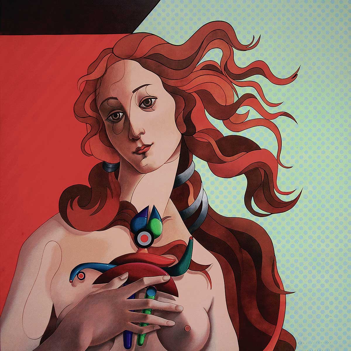 My First Doll (Sandro Botticelli – 1428 – Birth of Venus) medium : Acrylic on Plywood panel size : 120 x 120 x 6 Cm year : 2012 My First Doll (Sandro Botticelli – 1428 – Birth of Venus) medium : Acrylic on Plywood panel size : 120 x 120 x 6 Cm year : 2012